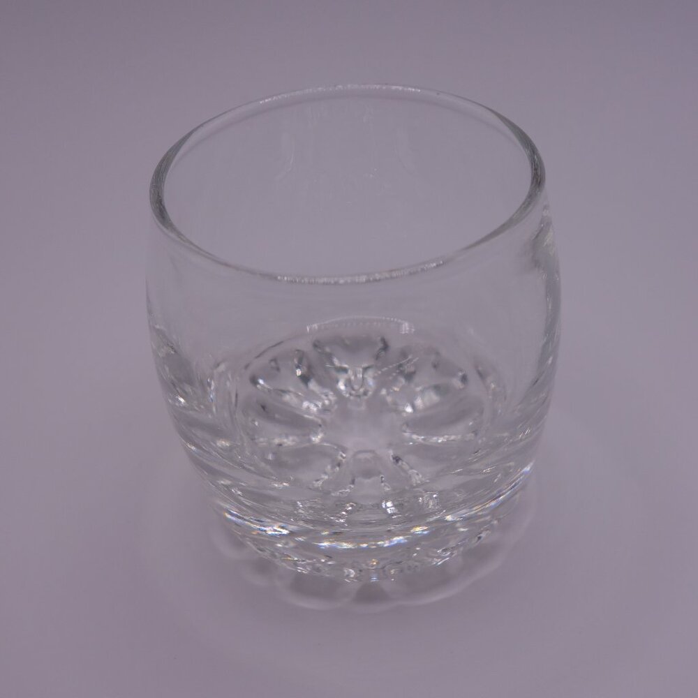 Small Glass with Ridged Bottom